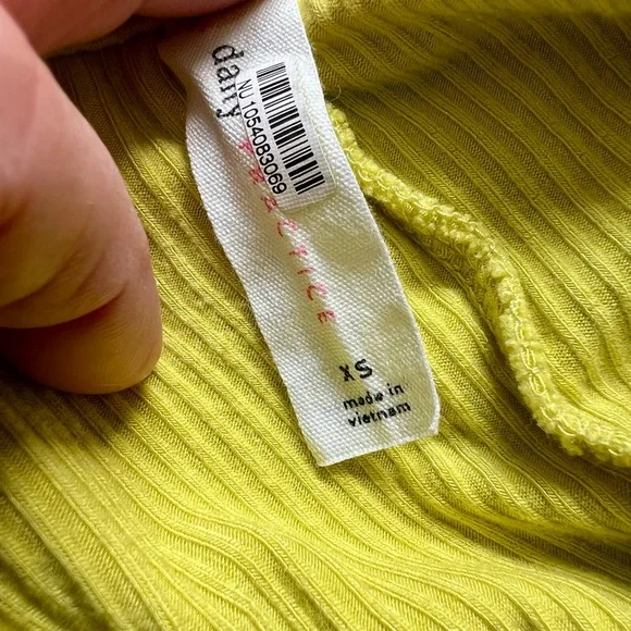 Daily Practice Nico by Anthropologie Celery Tie-Waist Short Sleeve Dress XS - Picture 9 of 11